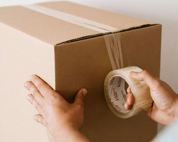 packing box and tape